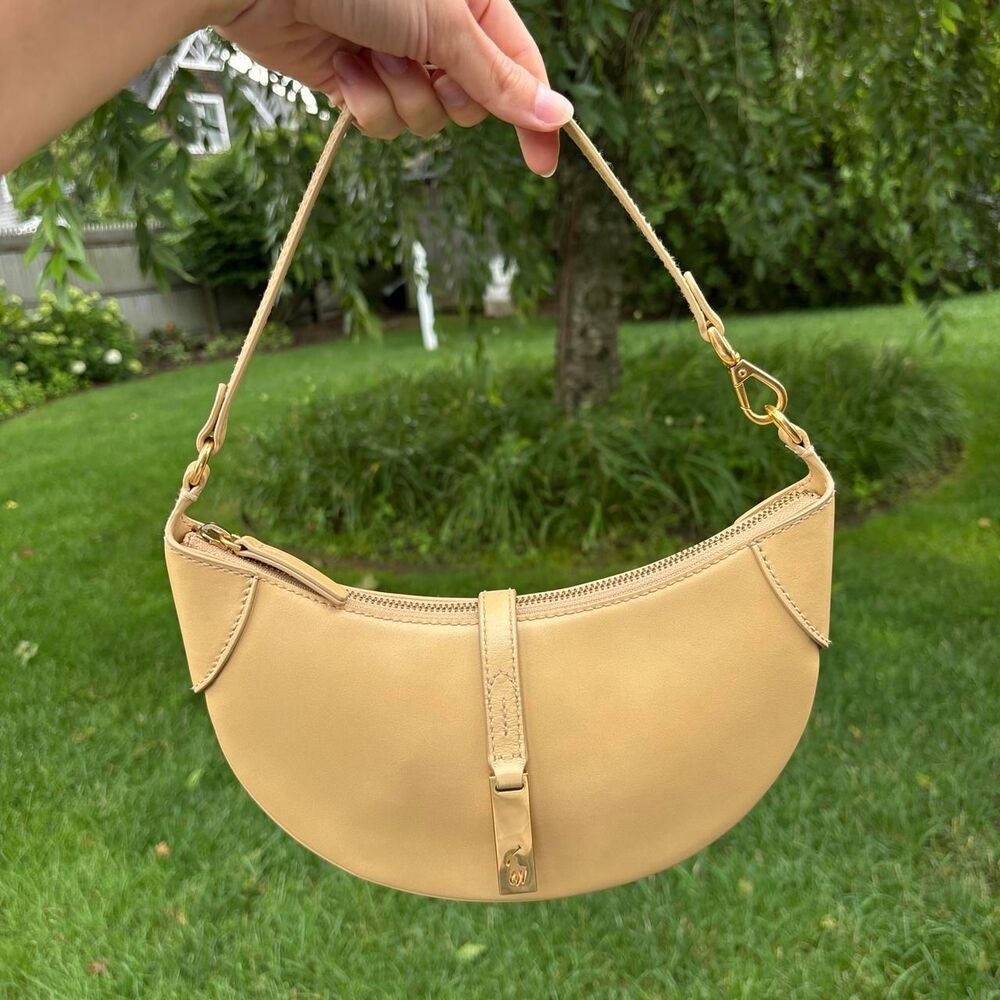 Polo Ralph Lauren Mini Shoulder Bag in Butter Color Gold tone hardware